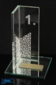 2x Beko Turkish Seniors Golf Open Glass Crystal Trophies to incl - The 1997 Winner overall 10.75