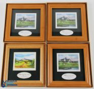 Collection of Irish Seniors Pro-Am Golf Commemorative Colour Framed Prints by Philip Gray (4) - to