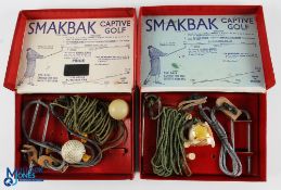 2x Boxed Sets of Fine SmakBak Captive Golf Ball practice aid - unused in the original makers box