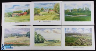 A Collection of Art of Sport Golf Limited Editions of 500 prints all signed copies, of Blankney Golf