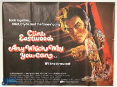 Original Movie/Film Posters (2) – 1980 Any Which Way You Can, 1981 Southern Comfort 40x30” approx.