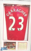 Jamie Carragher signed Liverpool home replica football shirt in red, signed to the reverse,