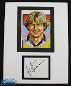 Jürgen Klinsmann Autographed Display featuring ink signature below coloured magazine cut out page,