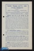 War time Leeds Utd v Grimsby Town war league match programme, 4 pager 9 March 1946; neat punch