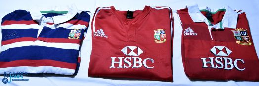 Three British Lions Rugby shirts. Size XL or bigger. Good-Fair