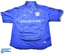 2000-2002 Arsenal FC away football shirt. #14 Henry. Nike / Dreamcast. Size 14-16, blue, short