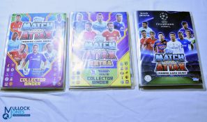 Three Topps Match Attax Trading Card Game 2015-2016 Binders & Cards. Collector Binder 1 with approx.