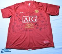 2007-2008 Manchester United FC home football shirt - FIFA Club World Cup - #7 signed by Cristino