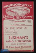 Scarce pre-war 1938/1939 Chelmsford City v Grimsby Town friendly match programme 29 April 1939; good