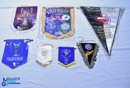 Seven football Pennants including 2017 Woman's Champions League Final, Neville Southall Testimonial,