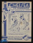 Pre-war 1936/1937 Chelsea v Grimsby Town Div. 1 match programme 2 September 1936; slight fold,