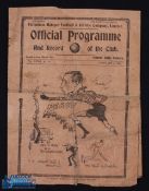 Pre-war 1934/1935 Tottenham Hotspur v Chelsea London Combination match programme 2 February 1935;