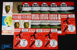 Selection of Manchester United home programmes to include 1967/68 Real Madrid (EC s/f),