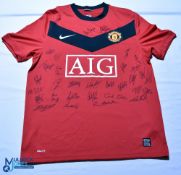 2009-2010 Manchester United home football shirt - #10 Rooney signed by Rooney, Scoles, Ferguson + 29