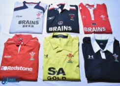 Six Wales Rugby Union shirts. Size XL or bigger.