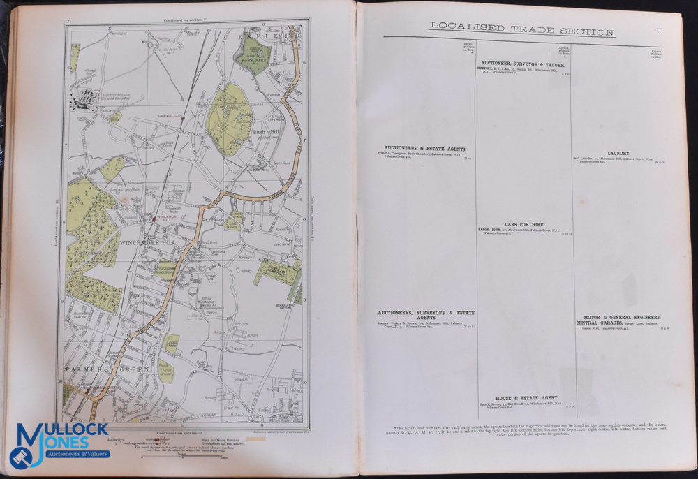 London -The Authentic Map Directory of London and Suburbs, produced by Geographia Ltd c1923 - - Image 3 of 5