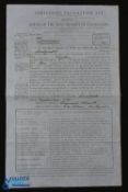 Compulsory Vaccination Certificate Wakefield 1860- Detailed black printing with manuscript