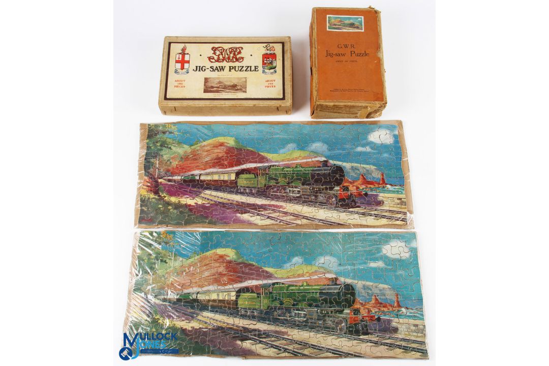 2x GWR Wooden Jig-Saw Puzzle The Cornish Riviera Express 150+ pieces all complete and original boxes
