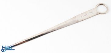 William IV Hallmarked Silver Meat Skewer Edinburgh 1833 with engraved monogram near loop handle,