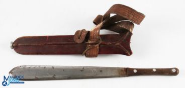 African Tribal Maasai Sword and Sheath with belt attachment, blade length 30cm