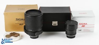Sigma SLR for Contax Camera Lens boxed 15mm /2.8 Fisheye, Sigma 600 F/8 for Contax - this has a
