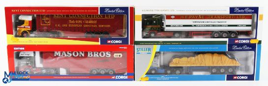 Corgi 1/50 Scale Lorries (4) - 75604 Renault premium curtainside Kent Connection ltd, CC13701 Scania