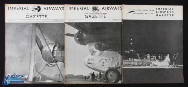 Imperial Airways Gazette 1935-36 Dates. An 8 page magazine detailing their expanding Air Services
