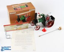 Mamod Live Steam Traction Engine TE1a, unused mint 1973 model with all original box and inserts,