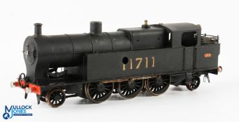 Kitbuilt LMS 11711 Clockwork O Gauge Locomotive, unnamed maker in black war time finish
