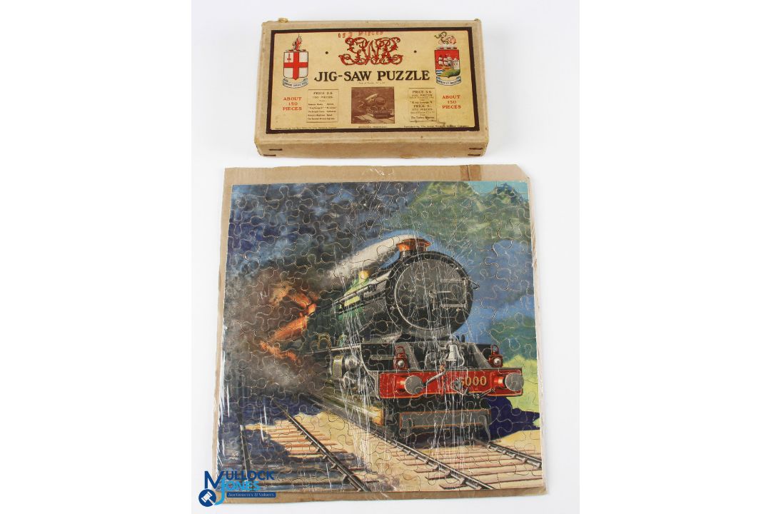 GWR Wooden Jig-Saw Puzzle Britain's Mightiest, 150+ pieces all complete and original box G