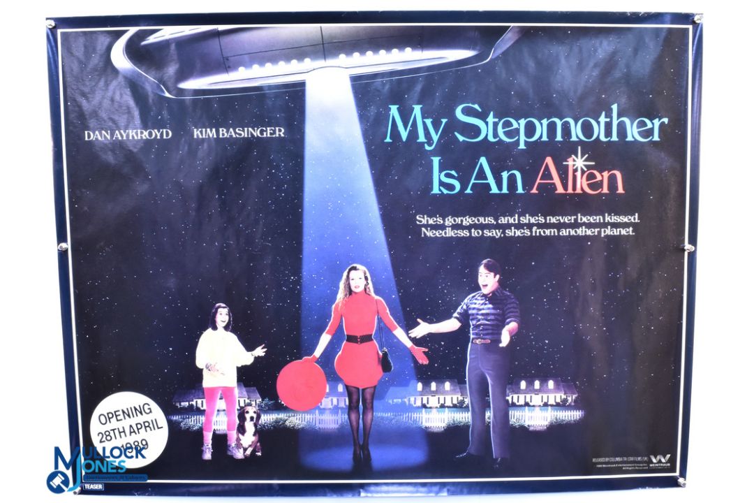 Movie / Film Poster - 1988 My Stepmother is an Alien -Kim Bassinger - 40x30" approx folds