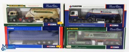 Corgi 1/50 Scale Lorries (4) - 74904 ERF EC powder tanker - W R Wood Haulage Ltd, CC19901 blue