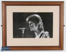 Framed Pictures David Bowie & Little Richards, b&w mounted and framed in match style frames -