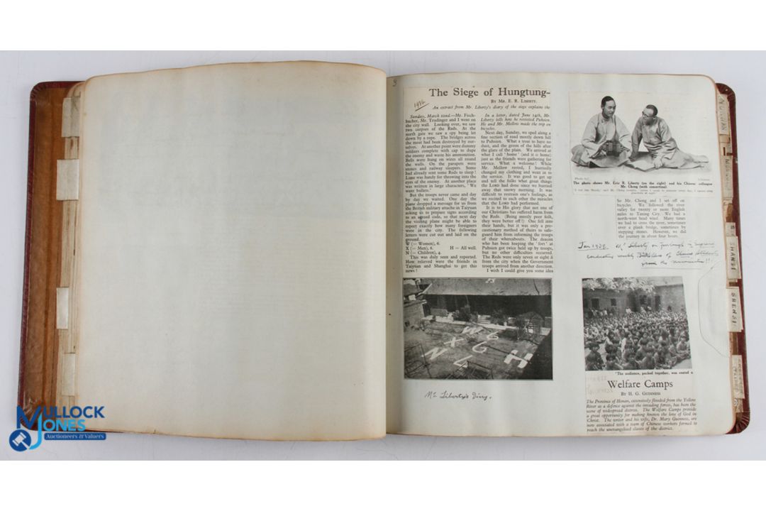 1930-1940 China Inland Mission Scrap Book, handwritten notes on the mission's work in China - Image 2 of 4
