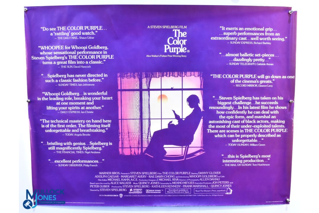 Movie / Film Poster - 1986 The Colour Purple 40x30" approx., kept rolled, creasing in places - ex