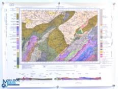 Shrewsbury Region - Geological Survey Maps 1967 - 2 large, coloured maps of the Drift and Solid