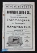 Moorwood Sons, 5 Deansgate, Manchester 1899- An extensive 112 page catalogue illustrating hundreds
