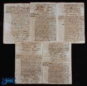 Cuba - History - c.1866 Very rare 1st hand legal depositions, on 5 leaves, by Chinese traveling from