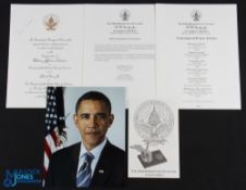 Autograph - Bill Clinton and Barack Obama - features a 1997 Inaugural invitation with signature in