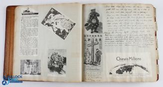 1930-1940 China Inland Mission Scrap Book, handwritten notes on the mission's work in China