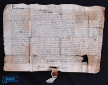 Ludlow 1634 indenture on a single sheet of paper dated 1634 being a property transaction between a