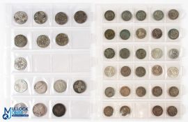 Victoria to George V Silver Coins (44) - including 29 shillings dating between 1883 and 1935, 9x
