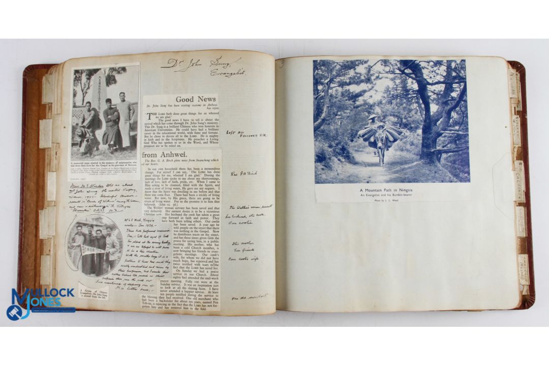 1930-1940 China Inland Mission Scrap Book, handwritten notes on the mission's work in China - Image 3 of 4