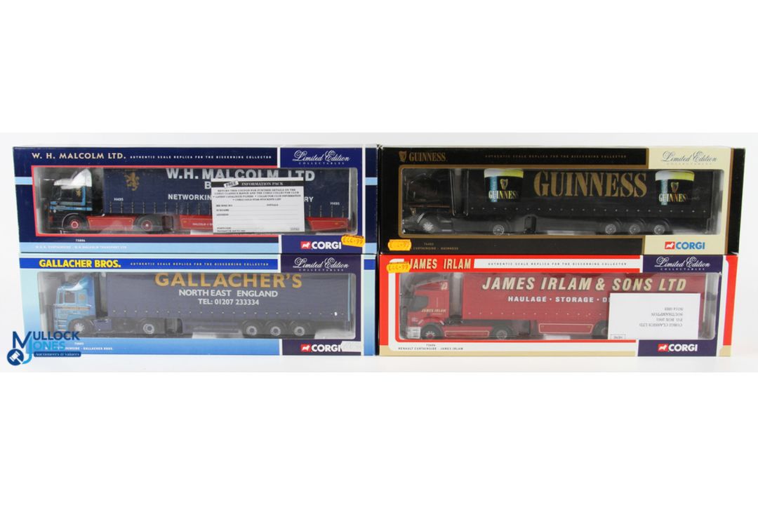Corgi 1/50 Scale Lorries (4) - 75806 MAN curtainside W H Malcolm Transport ltd, 75803 MAN