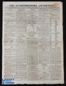 Portugal - Capture of Portuguese Slave Ship 1814 - Original issue of The Staffordshire Advertiser,