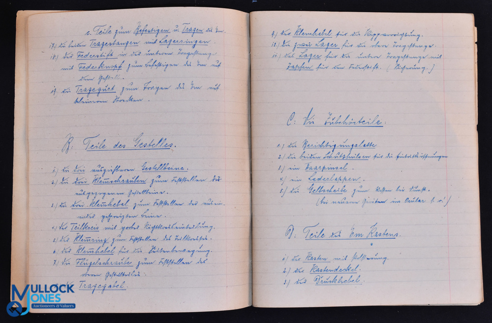 WWI - Aviation a ms book featuring approx 70 reconnaissance drawings of British planes of WWI - - Image 5 of 5