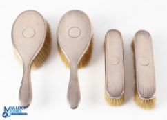 Group of 4 Mappin & Webb Silver Backed Brushes including two hand brushes and two hair brushes, each