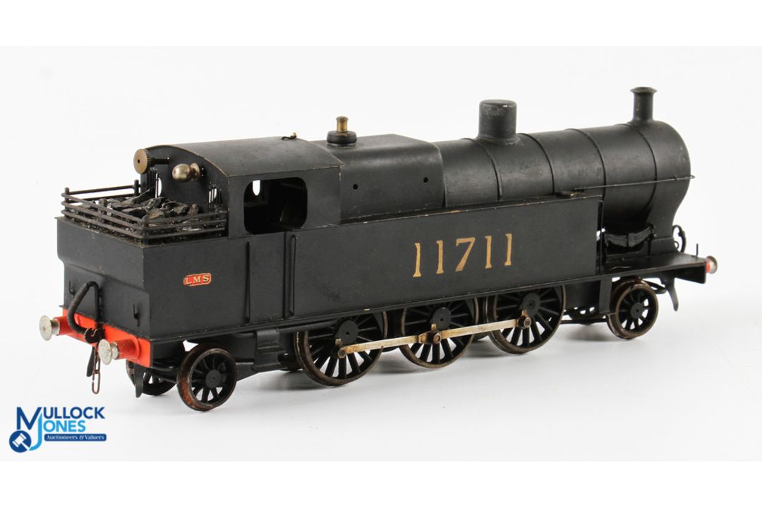 Kitbuilt LMS 11711 Clockwork O Gauge Locomotive, unnamed maker in black war time finish - Image 2 of 3