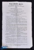 Medical - broadside issued by the Royal Humane Society 'for the recovery of the apparently drowned