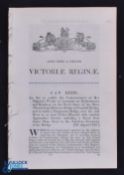 London - Chelsea Bridge original printed Act of Parliament for the construction of Chelsea Bridge,